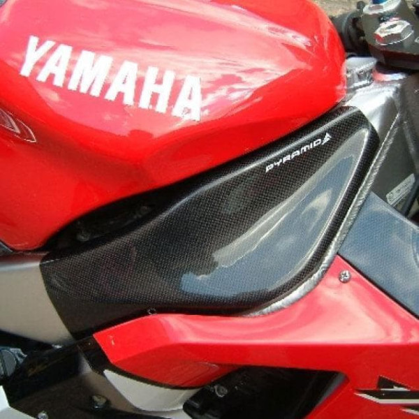 Pyramid Plastics Pyramid frame covers | carbon | yamaha yzf-r1 1998>2001